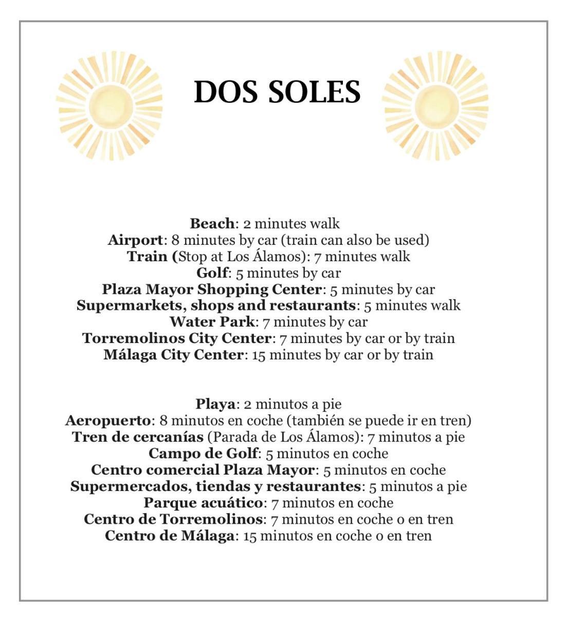 Dos Soles - Only 100 Meters From Beach Торремолинос Экстерьер фото